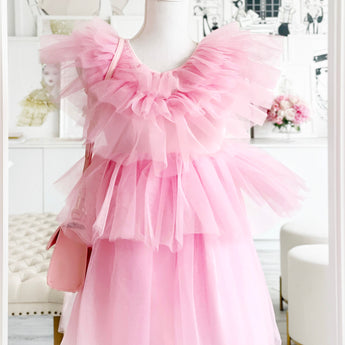 Claris: The Chicest Mouse In Paris™ Fashion Tulle Dress in Pink - Pink Poppy Australia