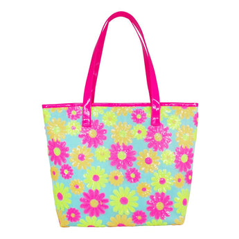 Sequin Daisy Beach Bag-Blue - Pink Poppy