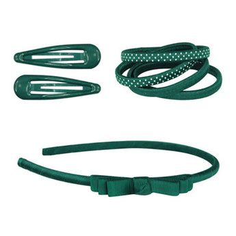 School Basics Hair Accessories Set - Green - Pink Poppy Australia