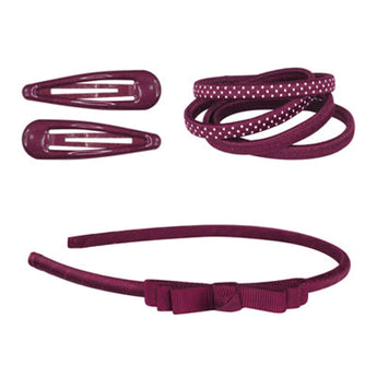 School Basics Hair Accessories Set - Red - Pink Poppy Australia