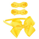 School Bow Hair Accessories Set - Yellow - Pink Poppy Australia