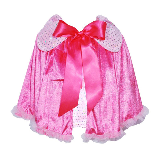 Rara Ruffles Cape - Pink Poppy