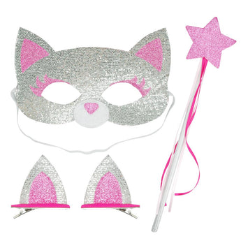 Dress Up Play Set-Silver Cat - Pink Poppy