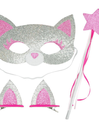 Dress Up Play Set-Silver Cat - Pink Poppy