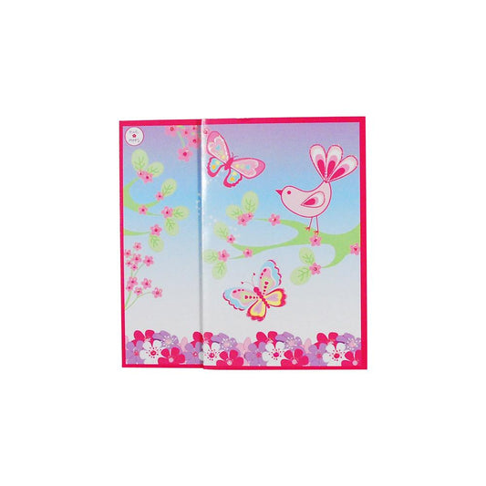 Colourful Spring Butterfly Folded Card - Pink Poppy