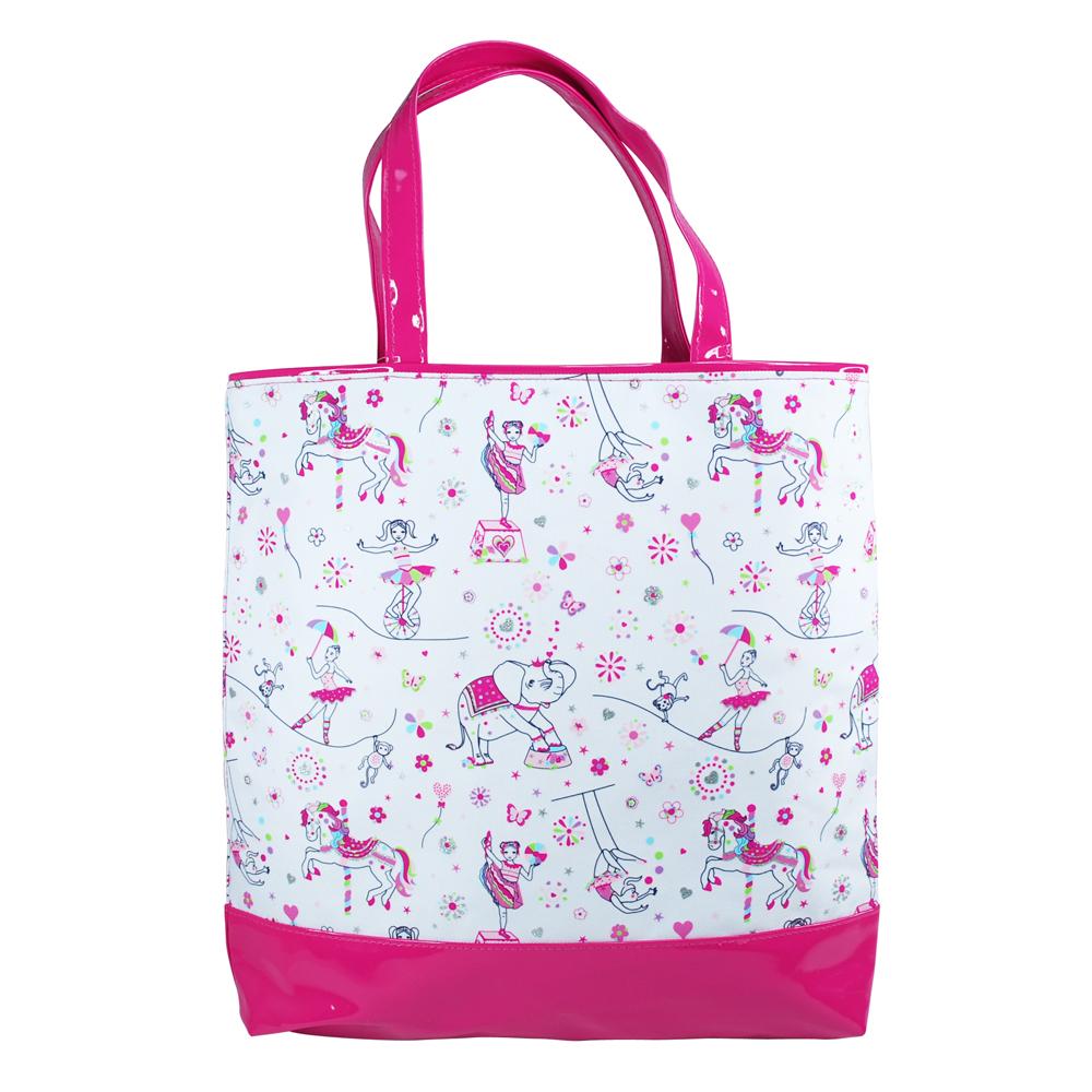Carnival Carry Bag-White - Pink Poppy