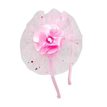 Flower Tutu Headband - Pink Poppy