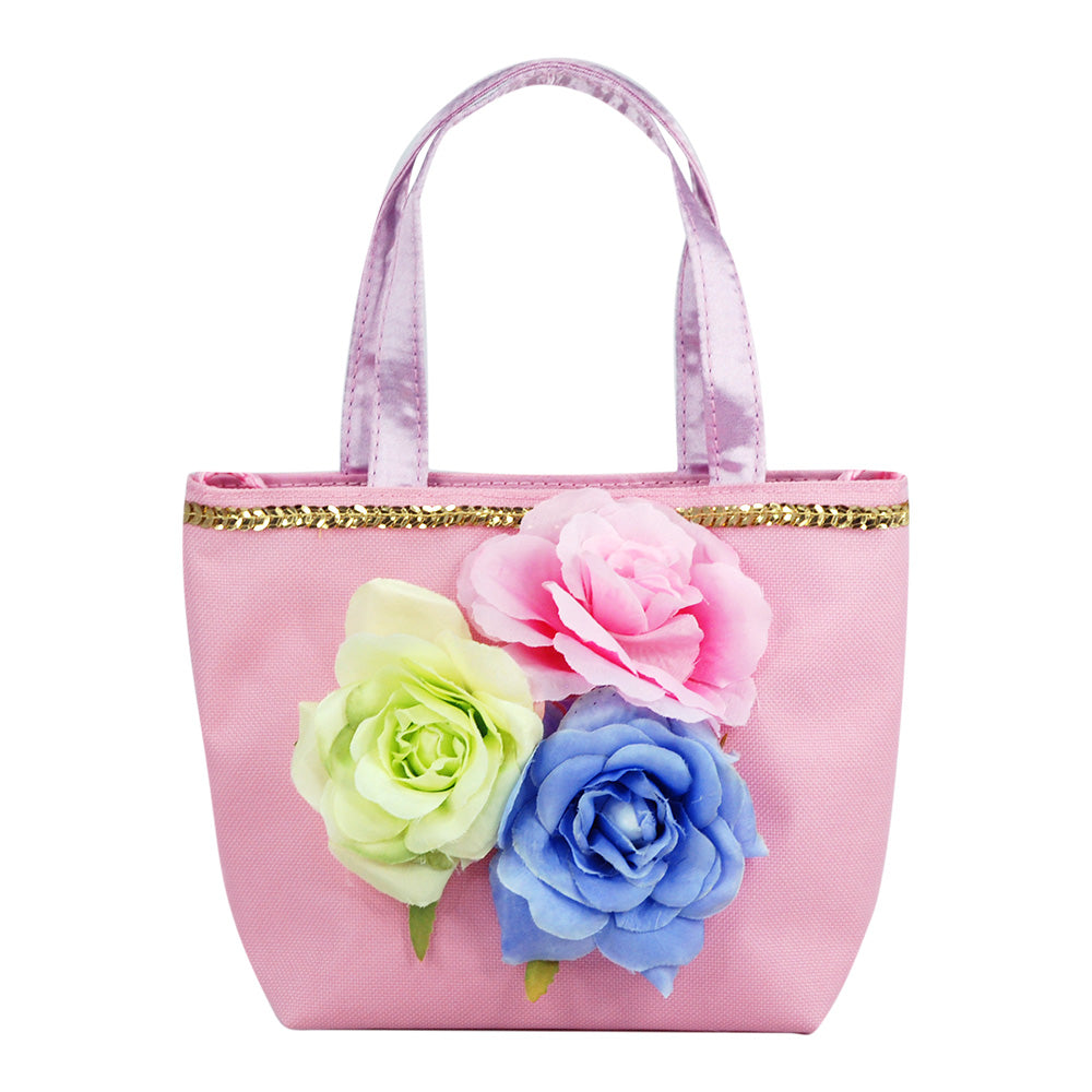 Into The Woods Flower Handbag-Pale Pink - Pink Poppy