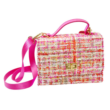 Tweed Pink Handbag - Pink Poppy Australia