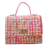 Tweed Pink Handbag - Pink Poppy Australia
