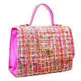 Tweed Pink Handbag - Pink Poppy Australia