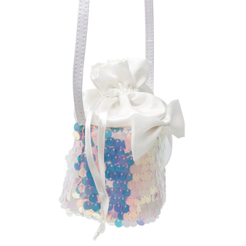 Christmas Holiday Glimmer Drawstring Cross Body Bag - Pink Poppy Australia