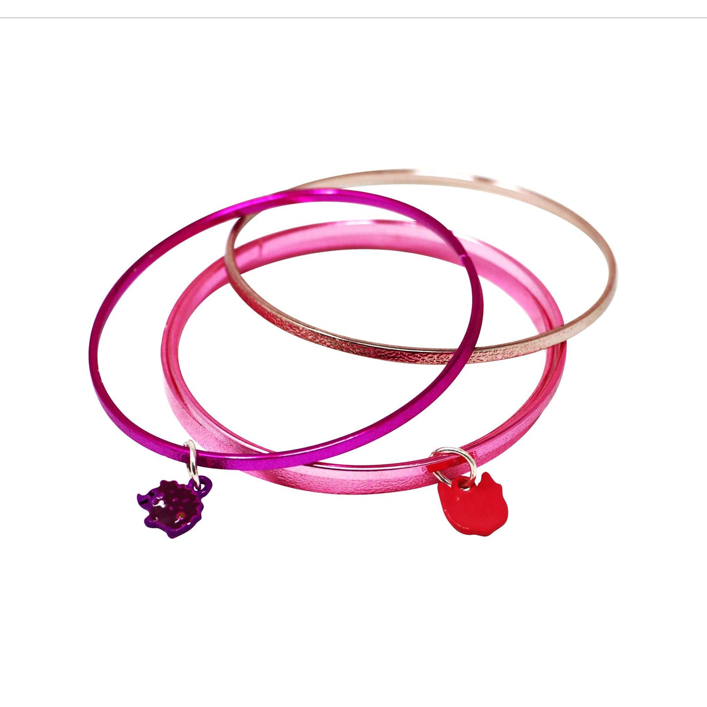 Metallic Charm Bangle Set - Pink Poppy Australia