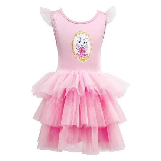 Claris: The Chicest Mouse In Paris™ Fashion Tulle Dress in Pink - Pink Poppy Australia