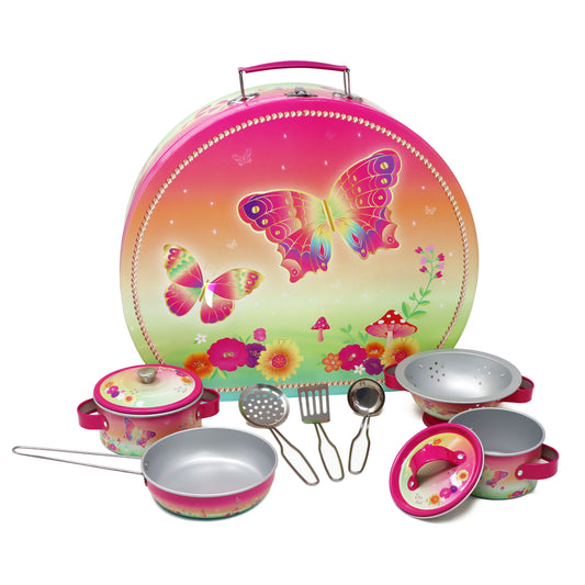 Rainbow Butterfly Cooking Set In Carry Case - Pink Poppy Australia