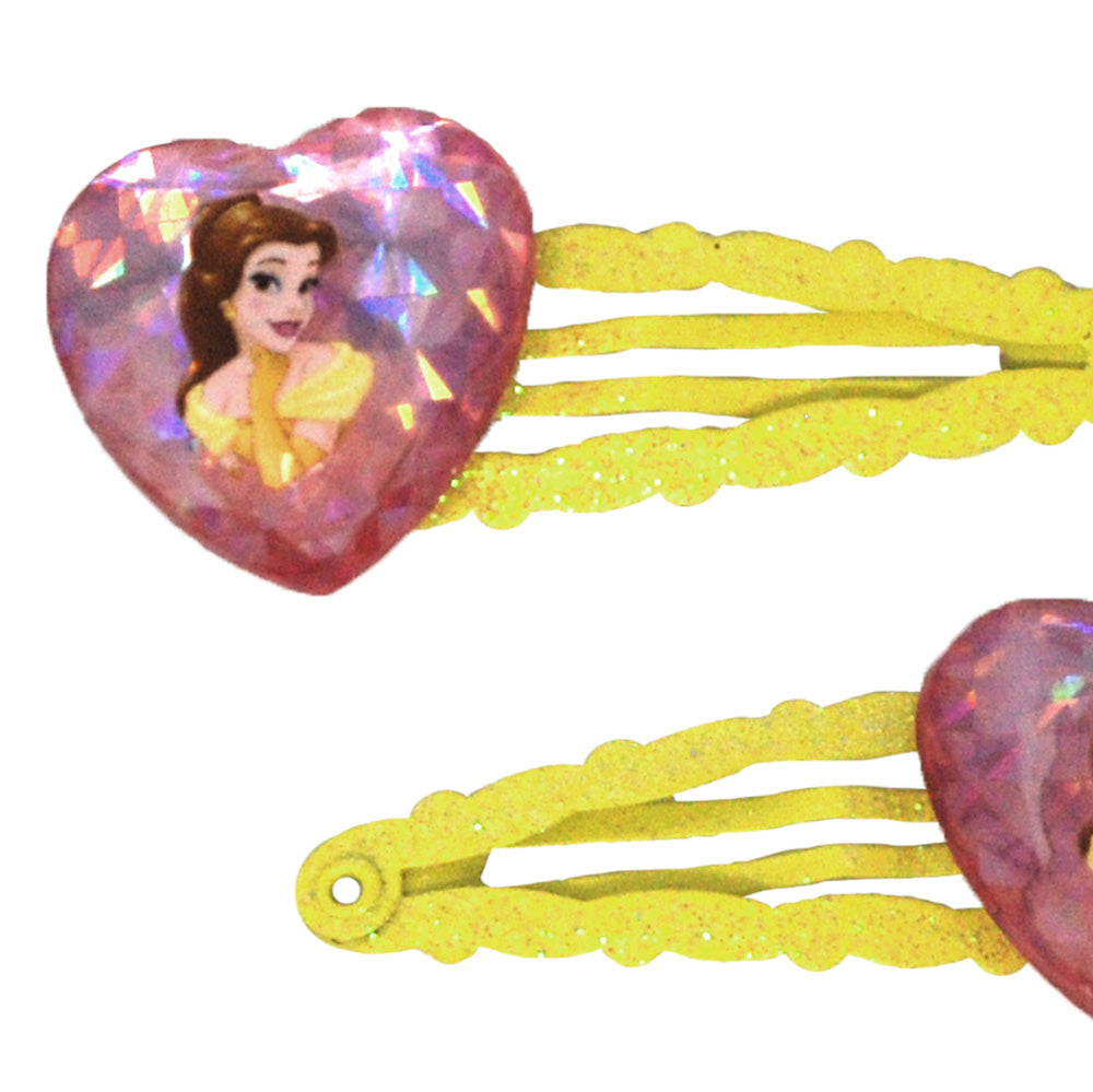 Disney Princess Belle Heart Gem Snapclips - Pink Poppy