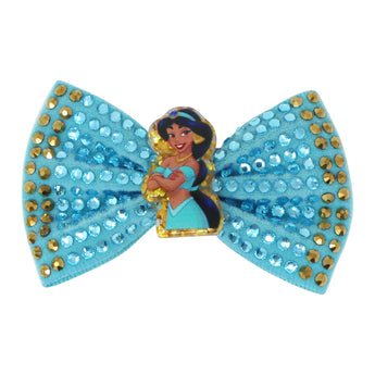 Disney Princess Jasmine Mint Sparkling Rhinestone Hair Bow - Pink Poppy Australia