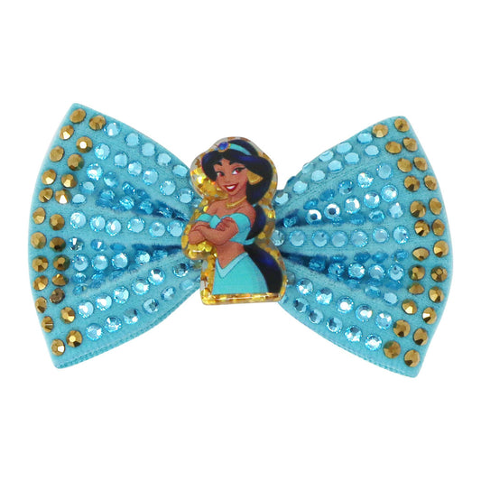 Disney Princess Jasmine Mint Sparkling Rhinestone Hair Bow - Pink Poppy Australia