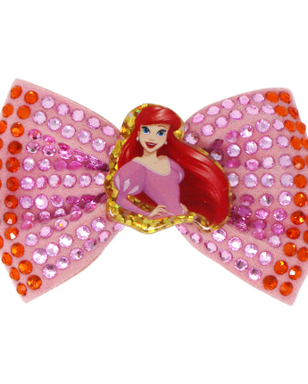 Disney Princess Ariel Pink Sparkling Rhinestone Hair Bow