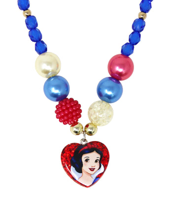 Disney Princess Snow White Pendant Stretch Beaded Necklace & Bracelet
