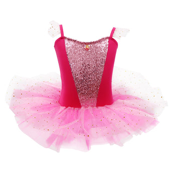 Disney Princess Aurora Sleeping Beauty Sparkling Tutu Dress - Pink Poppy