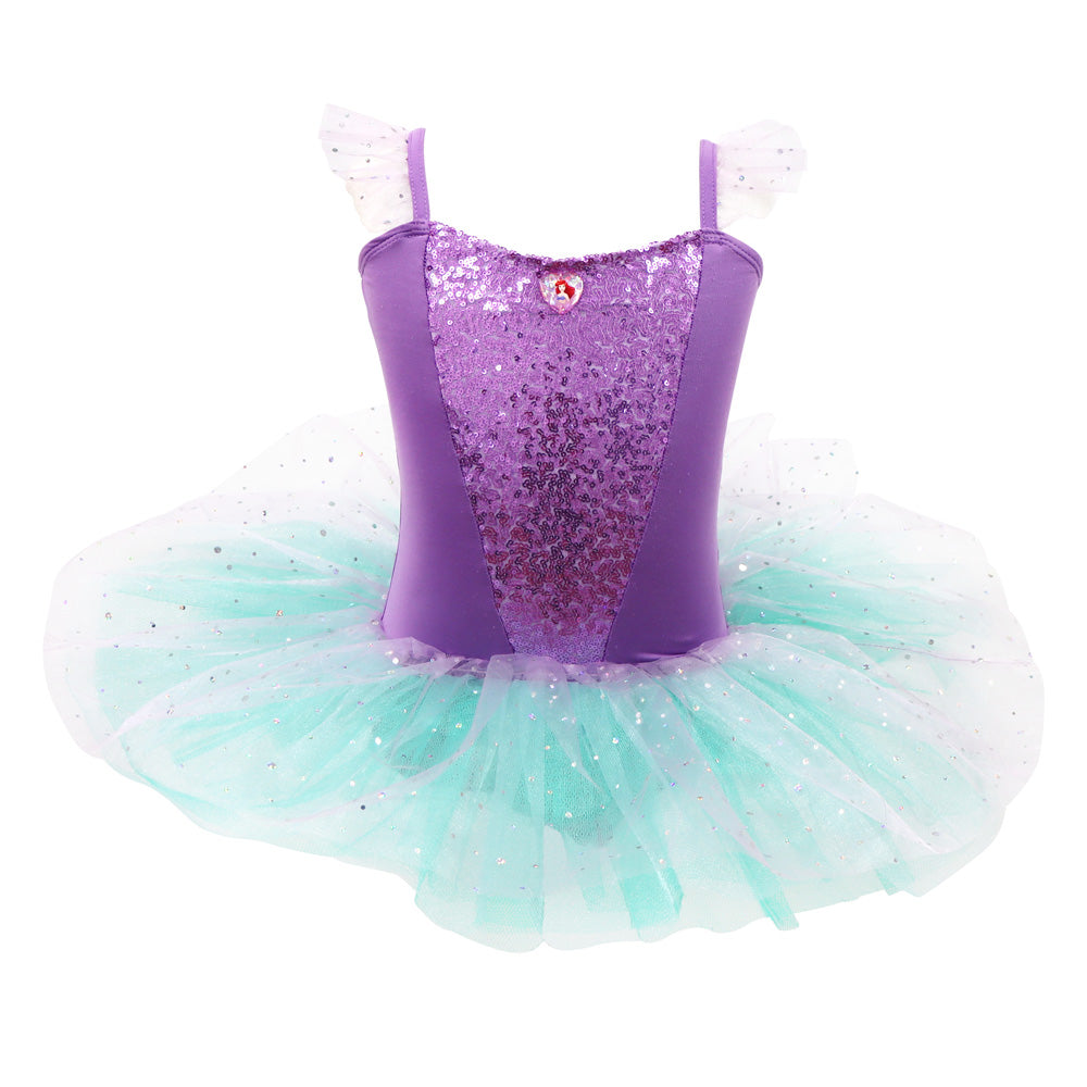 Disney Princess Ariel The Little Mermaid Sparkling Tutu Dress - Pink Poppy
