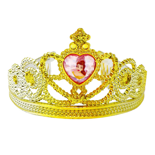 Disney Princess Belle Heart Gemstone & Glitter Crown - Pink Poppy Australia