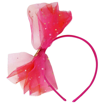 Butterfly Glitter Hot Pink & Gold 
Bow Headband
