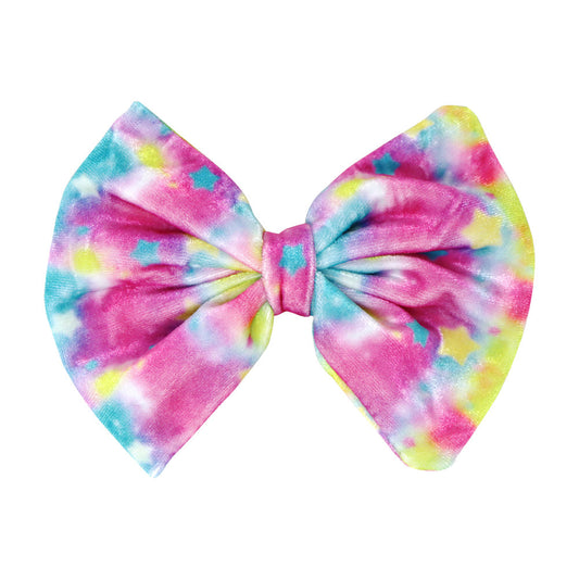 Rainbow Velvet Dream Hair Bow - Pink Poppy Australia
