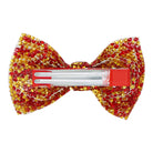 Brilliant and Bright Rhinestone Bow Hairclip, Red and Gold - Pink Poppy Australia