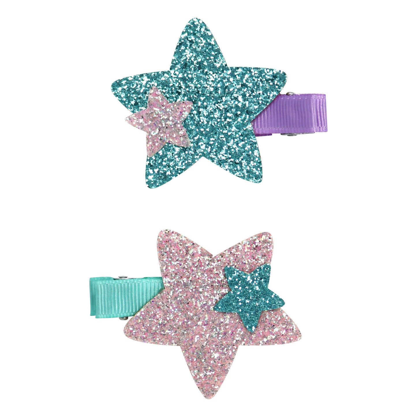 Shimmering Mermaid Star Hair Clips - Pink Poppy Australia