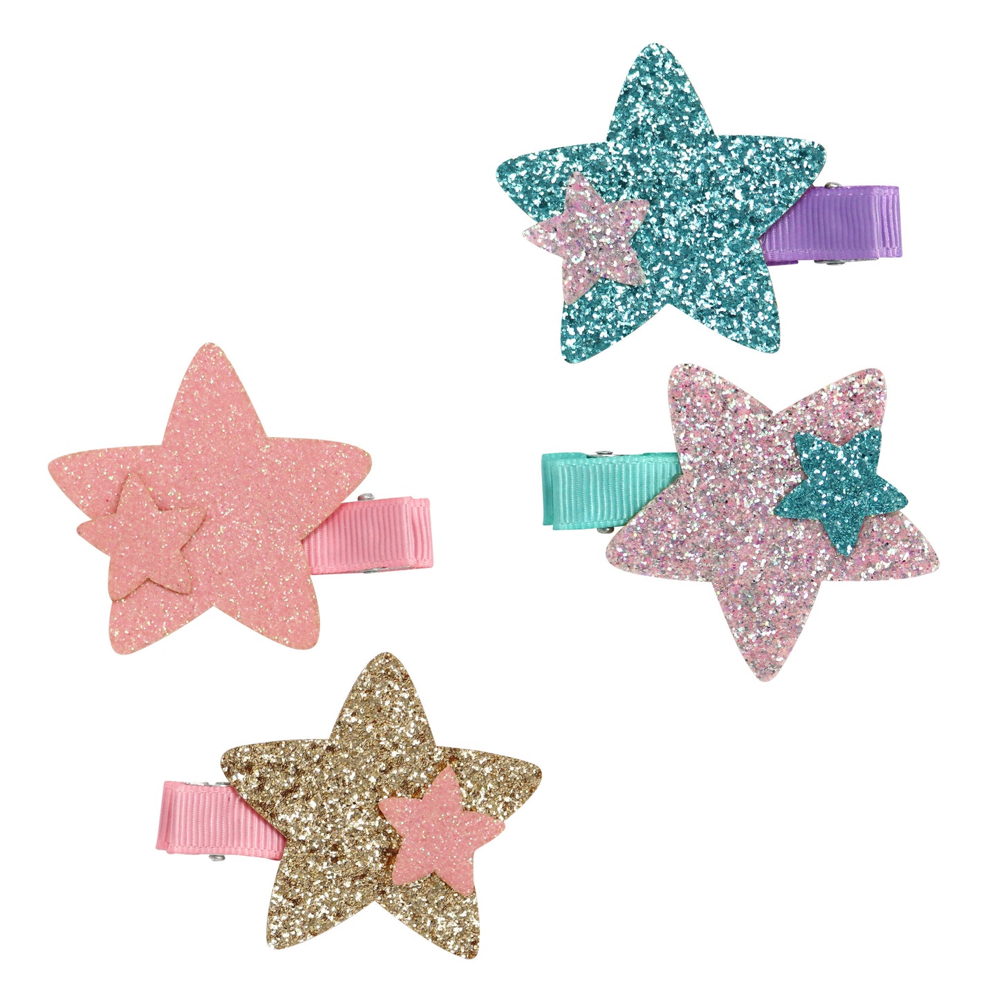 Shimmering Mermaid Star Hair Clips - Pink Poppy Australia