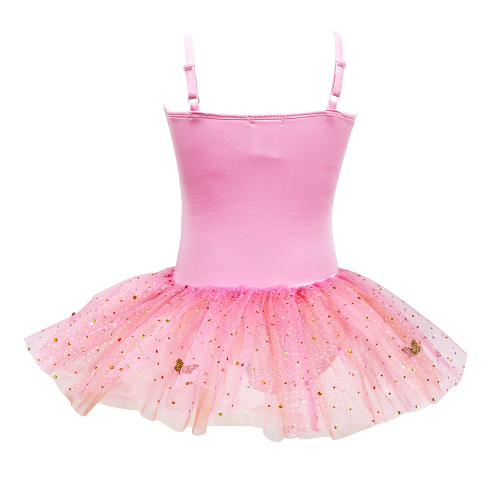 Butterfly Skies Sunset Sparkle Tutu Dress - Pink Poppy