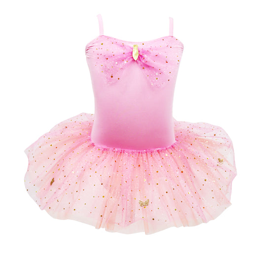 Butterfly Skies Sunset Sparkle Tutu Dress - Pink Poppy