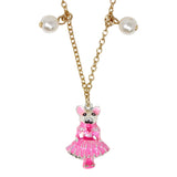 Claris: The Chicest Mouse In Paris™ Charm Necklace - Pink Poppy Australia