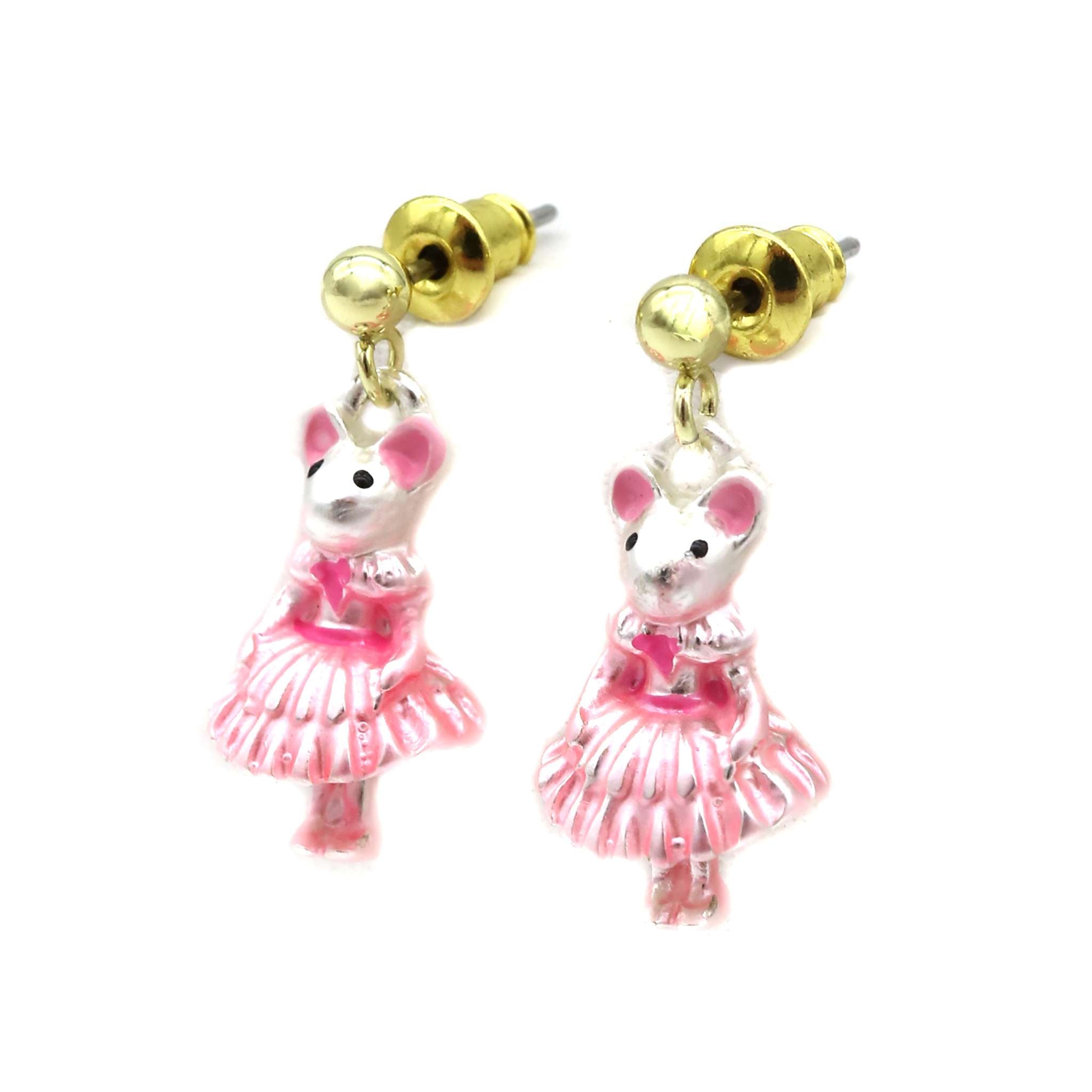 Claris: The Chicest Mouse In Paris™ Fashion Earrings - Pink Poppy Australia