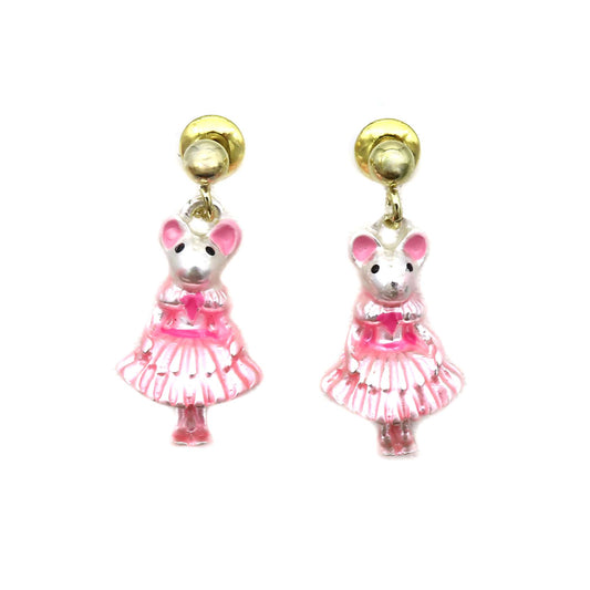 Claris: The Chicest Mouse In Paris™ Fashion Earrings - Pink Poppy Australia