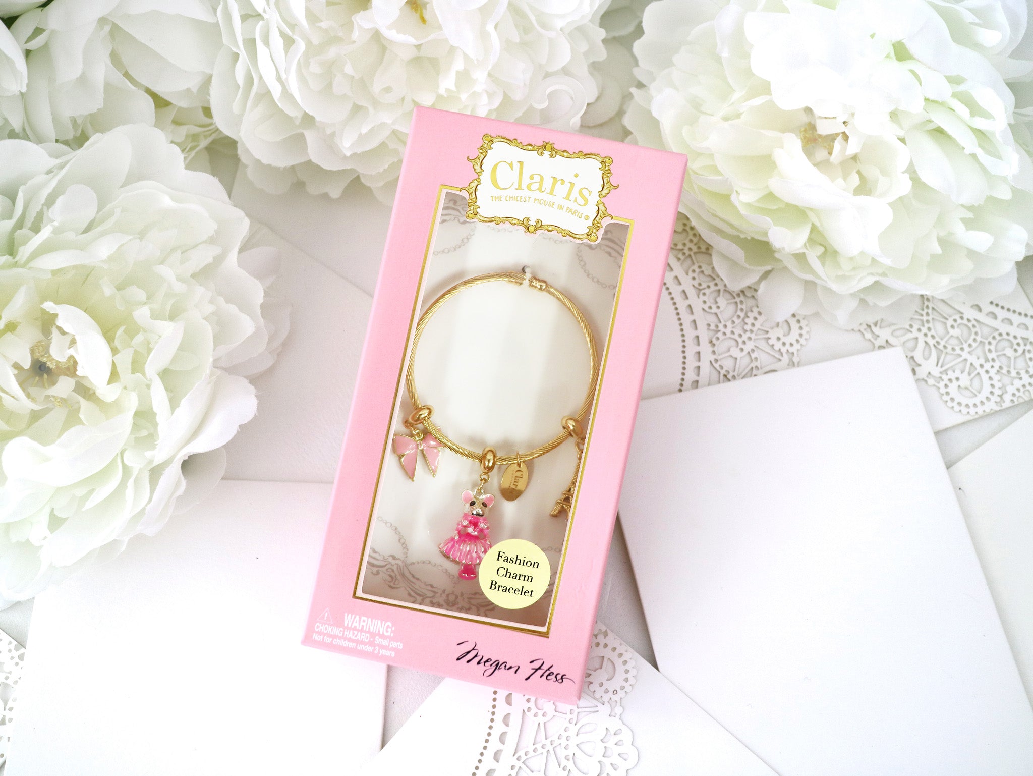 Claris: The Chicest Mouse In Paris™ Charm Bracelet - Pink Poppy Australia