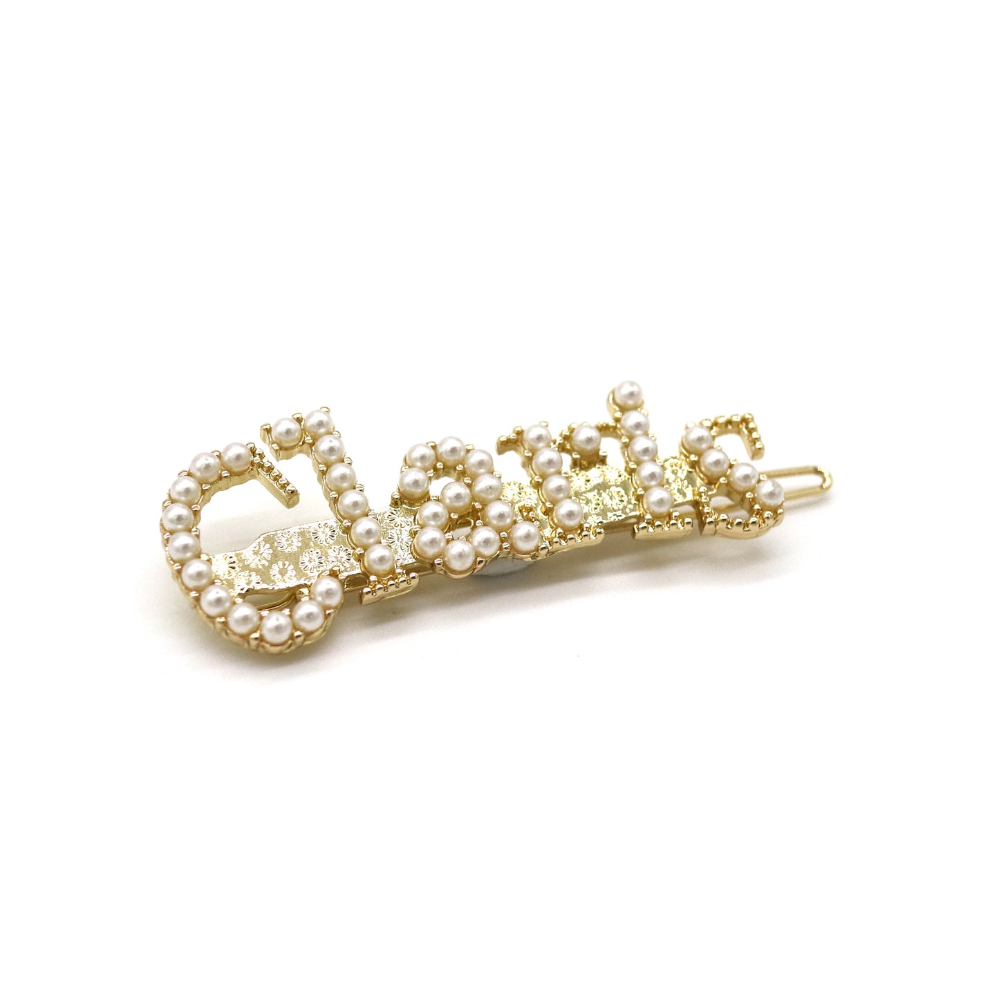 Claris: The Chicest Mouse In Paris™ Logo Pearl Hair Clip - Pink Poppy Australia