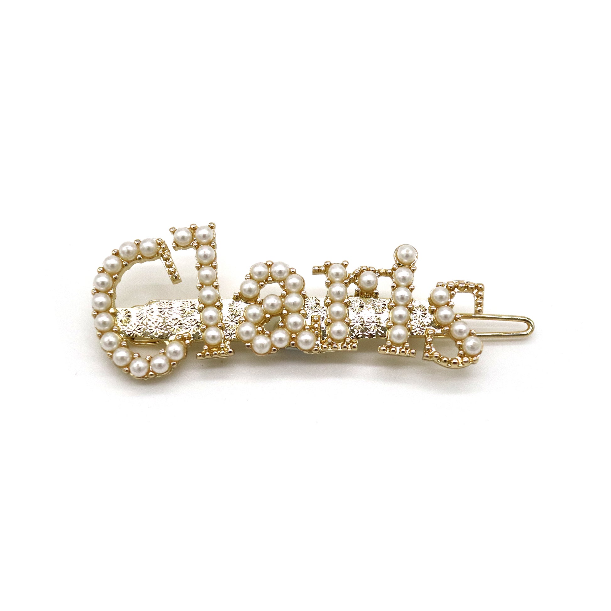 Claris: The Chicest Mouse In Paris™ Logo Pearl Hair Clip - Pink Poppy Australia