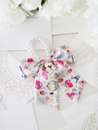 Claris: The Chicest Mouse In Paris™ Fashion Print and Pearl Hair Elastic with Bow - Pink Poppy Australia