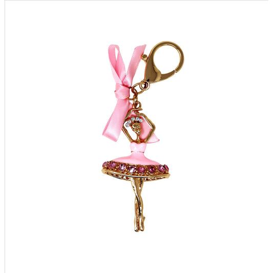 Ballet Gemstone Bag Charm - Pink Poppy Australia