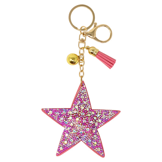 Star Jewelled Bag Charm - Pink Poppy Australia