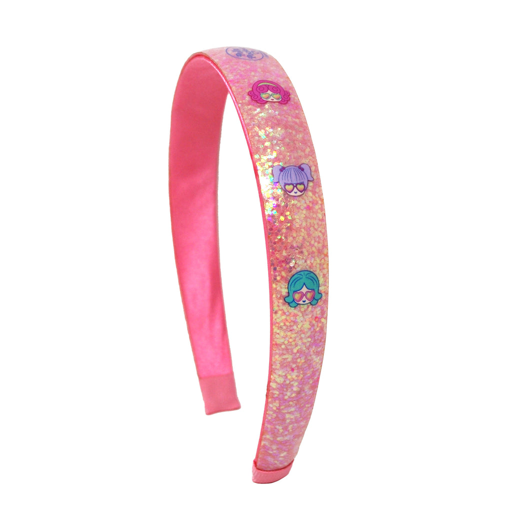 Polly Pocket Glitter Headband - Pink Poppy