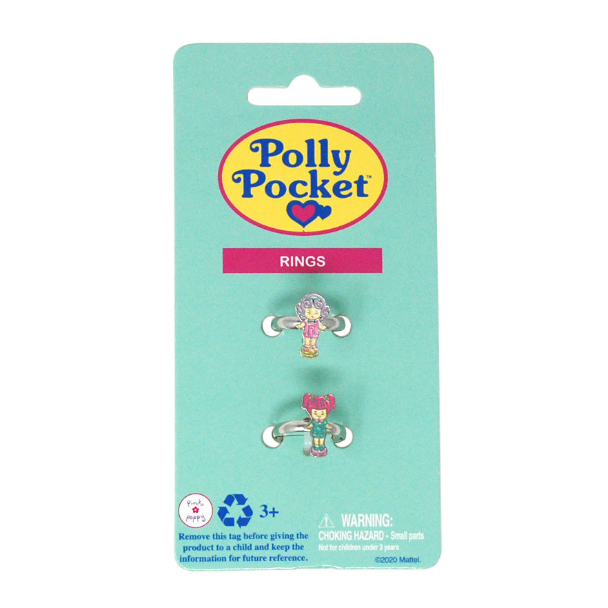 Polly Pocket 2pc Retro Ring Set - Pink Poppy