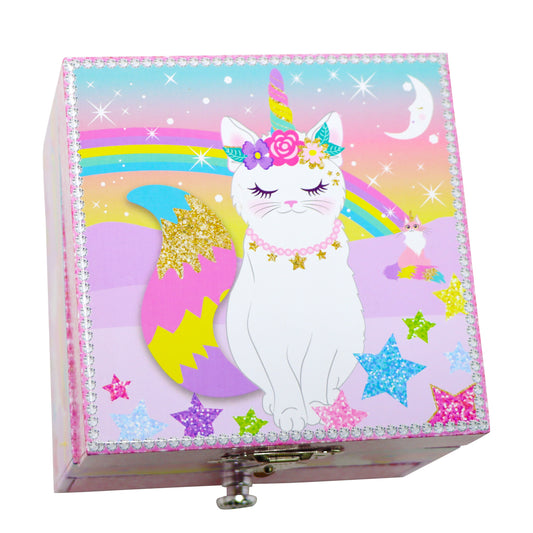Caticorn Dreams Small Musical Jewellery Box - Pink Poppy Australia