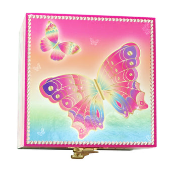 Rainbow Butterfly Small Musical Jewellery Box - Pink Poppy Australia