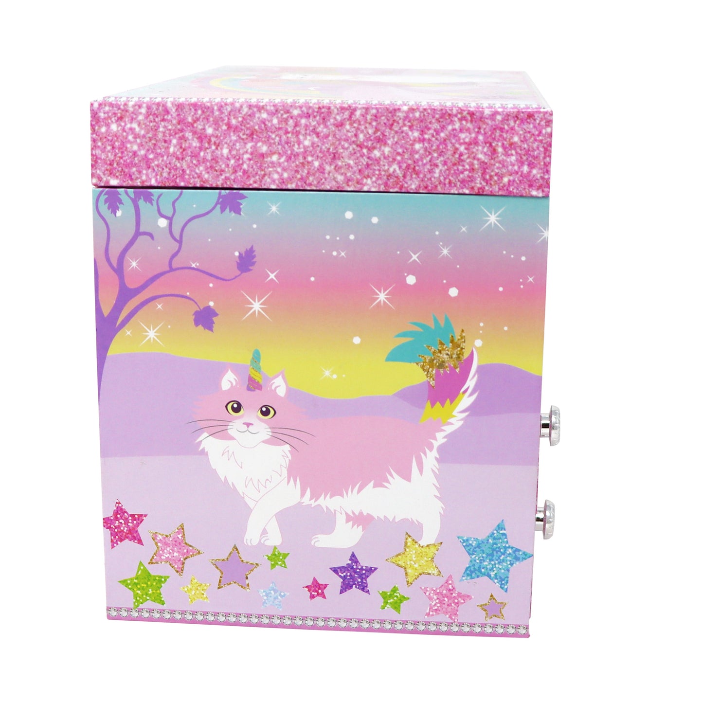 Caticorn Dreams Medium Musical Jewellery Box - Pink Poppy Australia