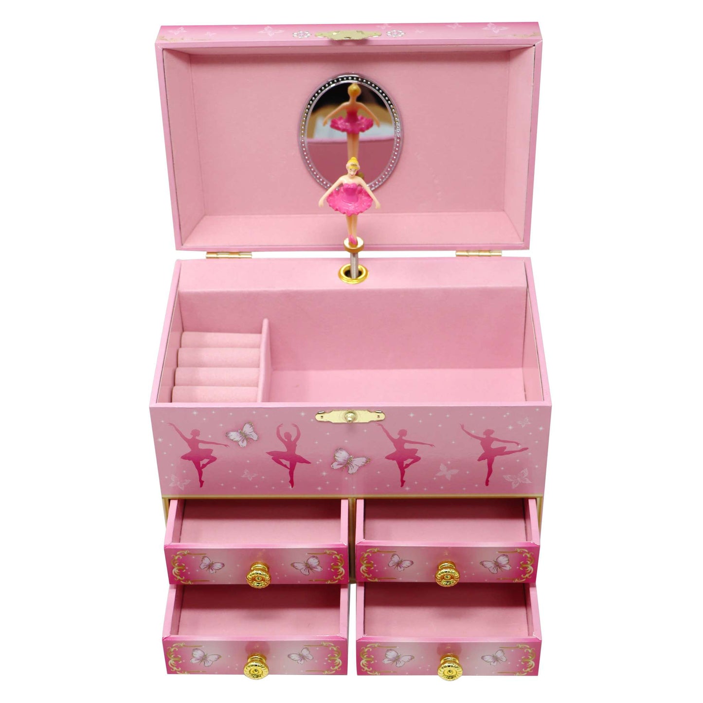 Butterfly Ballet Medium Musical Jewellery Box - Pink Poppy Australia