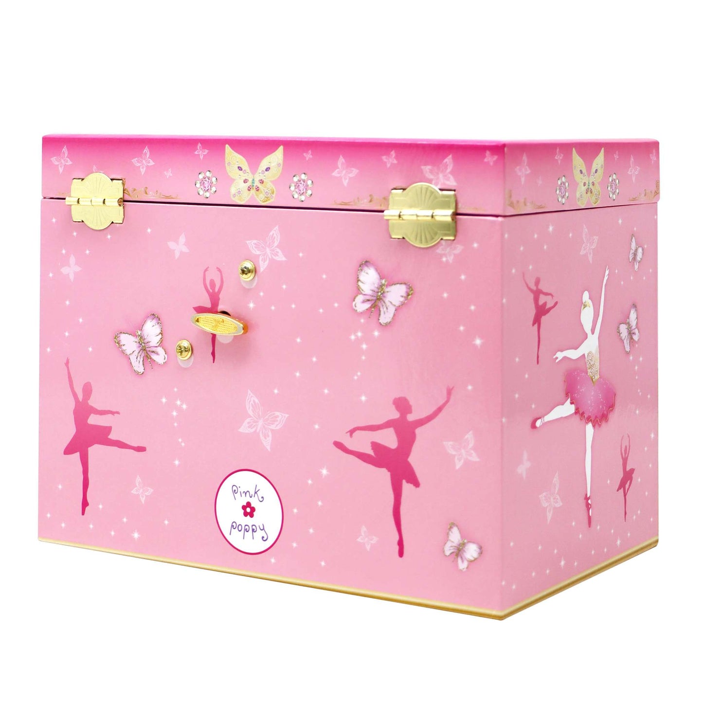 Butterfly Ballet Medium Musical Jewellery Box - Pink Poppy Australia